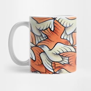 Birds tessellation bird watching camouflage Mug